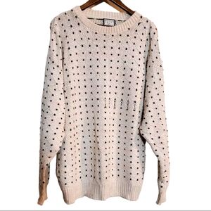 Vintage Windsor Shirt Company Knit Off-White Sweater Size XL Mens